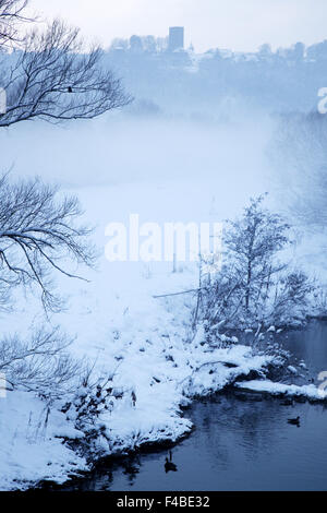 Ruhrgebiet im Winter, Hattingen, Deutschland. Stockfoto