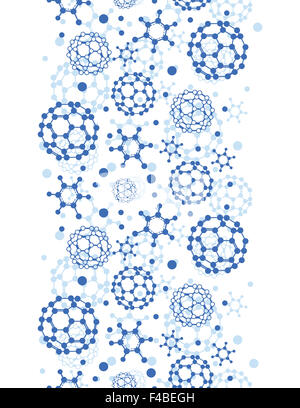Blaue Moleküle Textur vertikal Musterdesign Hintergrund Stockfoto