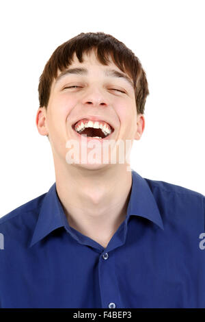 Junger Mann lachen Stockfoto