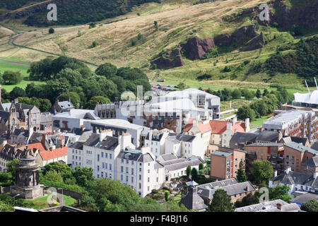 Blick von der Nelson-Denkmal in Edinburgh, Schottland. Stockfoto