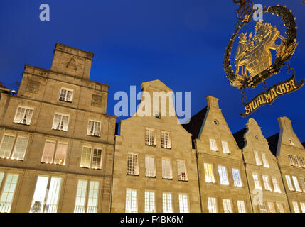 Altstadt Hauptmarkt, Münster. Stockfoto