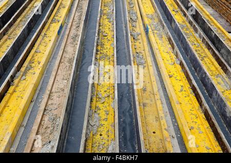 Schal-Material auf der Baustelle Stockfoto