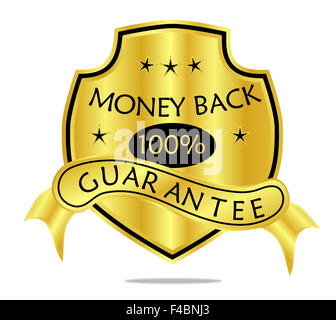 Geld-zurück-Garantie Schild und Banner Stockfoto