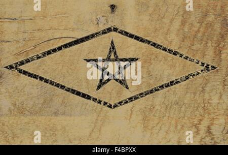 Magische Pentagramm - magische Symbole Stockfoto