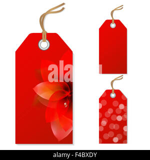 Red Sale Tags Set Stockfoto