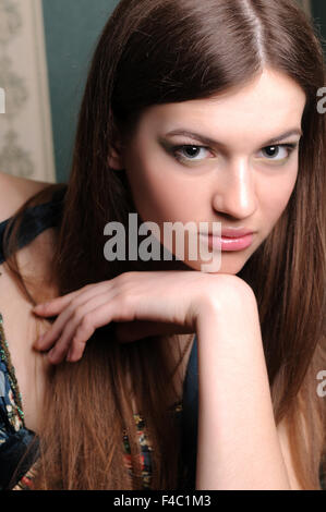 Porträt einer schönen Frau Stockfoto