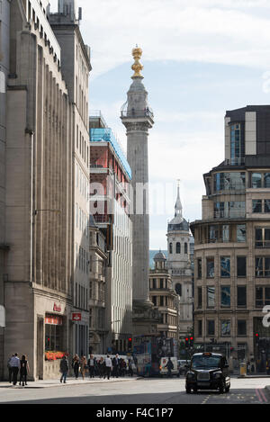 Das Denkmal, Gracechurch Street, City of London, London, England, Vereinigtes Königreich Stockfoto