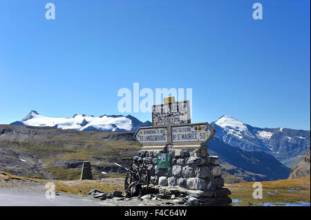 Pass Col de Iseran, höchsten natürlichen Pass in den französischen Alpen, Station der Route des Grandes Alpes, Französische Alpen, Frankreich Stockfoto