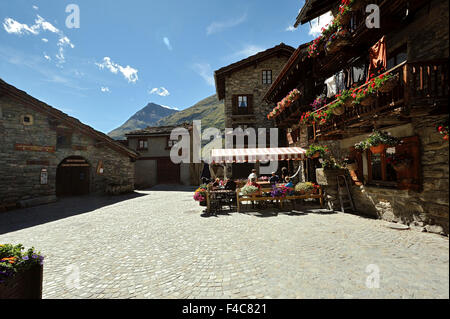 Dorf Bonneval-Sur-Arc, Französische Alpen, Frankreich, Route des Grandes Alpes Stockfoto