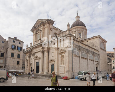 Dubrovnik-Kathedrale in der Altstadt "Stari Grad" eine Touristenattraktion und UNESCO-Weltkulturerbe Stockfoto