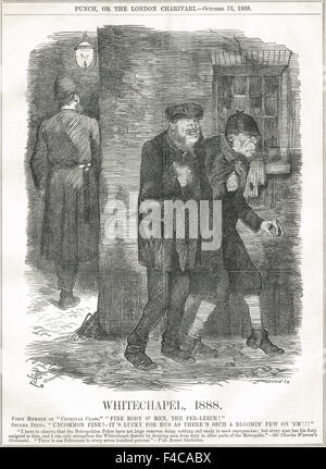 Jack the Ripper, John Tenniel Punch Cartoon Whitechapel 1888 Stockfoto