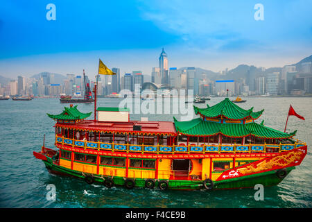 Panoramablick auf die Skyline von Hong Kong. China. Stockfoto