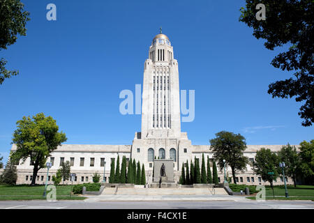 Nebraska State Capitol Gebäude in Lincoln, Nebraska, USA. Stockfoto