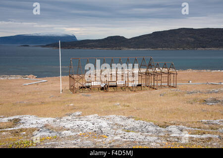 Kanada, Nunavut, Qikiqtaaluk Region, Kekerten Insel. Kekerten historischen Park, schottischen Station, c. 1867. (Großformatige Größen erhältlich) Stockfoto