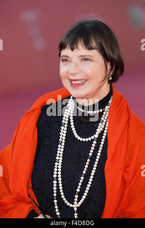 Rom, Italien. 16. Oktober 2015. Isabella Rossellini auf dem roten Teppich bei der 10. Filmfestival in Rom Stockfoto