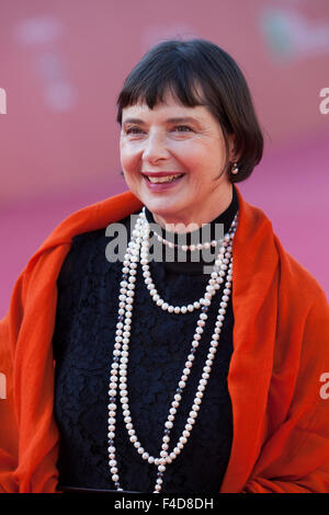 Rom, Italien. 16. Oktober 2015. Isabella Rossellini auf dem roten Teppich bei der 10. Filmfestival in Rom Stockfoto