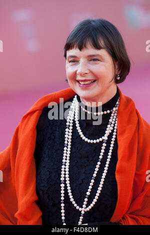 Rom, Italien. 16. Oktober 2015. Isabella Rossellini auf dem roten Teppich bei der 10. Filmfestival in Rom Stockfoto
