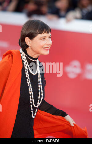 Rom, Italien. 16. Oktober 2015. Isabella Rossellini auf dem roten Teppich bei der 10. Filmfestival in Rom Stockfoto