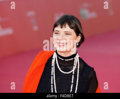 Rom, Italien. 16. Oktober 2015. Isabella Rossellini auf dem roten Teppich bei der 10. Filmfestival in Rom Stockfoto