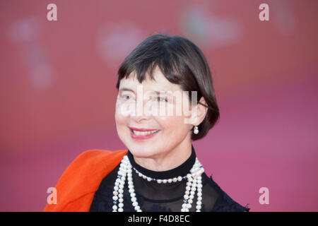 Rom, Italien. 16. Oktober 2015. Isabella Rossellini auf dem roten Teppich bei der 10. Filmfestival in Rom Stockfoto