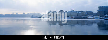 Blick über Stockholm im Winter. Stockfoto