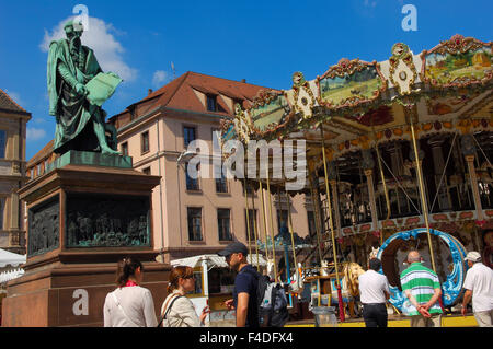 Straßburg, Gutenberg Platz, UNESCO-Weltkulturerbe, Place Gutenberg, Elsass, Bas Rhin, Frankreich Stockfoto