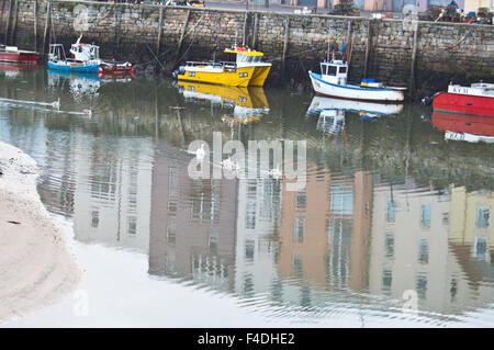 Boote im Hafen von St. Andrews, Schottland Stockfoto