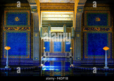 Die gefliesten Roman indoor Pool im Hearst Castle. Stil auf den Caracalla im antiken Rom C: 211-217 Stockfoto