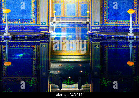 Die gefliesten Roman indoor Pool im Hearst Castle. Stil auf den Caracalla im antiken Rom C: 211-217 Stockfoto