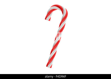 Candy Cane isoliert auf weißem Hintergrund Stockfoto