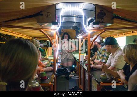 Tolle Pub Fahrradtour in Asheville NC Stockfoto