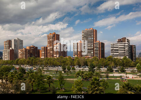 Chile, Santiago, Vitacura Bereich, Parque Bicentenario-Park. Stockfoto