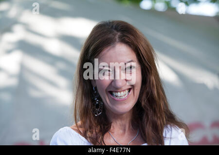 Victoria Hislop, englischer Autor, Schriftsteller, Romancier, an das Edinburgh International Book Festival 2015. Edinburgh, Schottland. 23. August 2015 Stockfoto