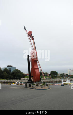 Die große Geige befindet sich bei der Marine terminal in Sydney, Nova Scotia Stockfoto