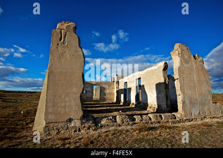 Fort Laramie an den Gabelungen der Laramie und Platt Fluss war einer der wichtigsten Handelspartner und Militärposten im amerikanischen Westen im 19. Jahrhundert. Es ist heute ein National Historic Site im östlichen Wyoming. (Großformatige Größen erhältlich) Stockfoto