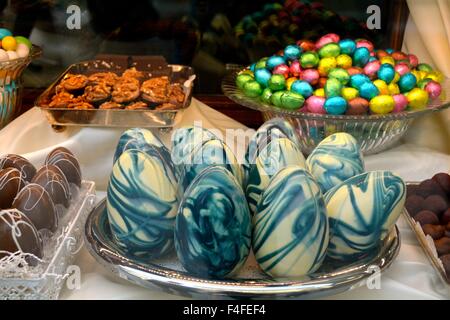 Schokoladeneier in Scudieri Schaufenster in Florenz Italien Stockfoto