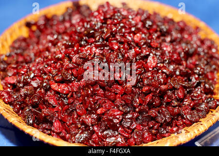 Frisch getrocknete Cranberries in eine schöne Schale Stockfoto