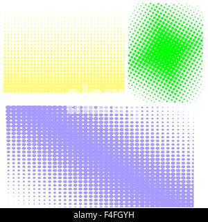 Halbton-Muster. Satz von Halbtönen Stock Vektor