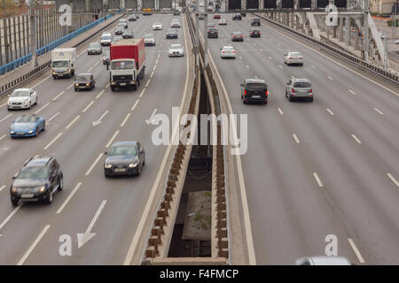 Moskau-Ansichten von der dritten Ringstraße Stockfoto