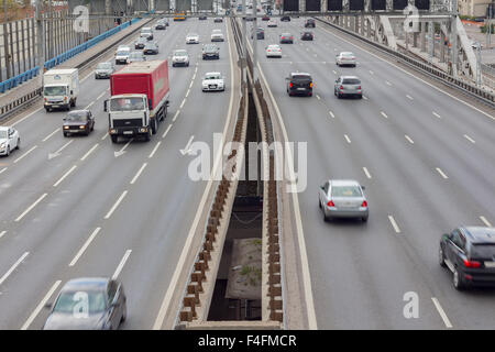 Moskau-Ansichten von der dritten Ringstraße Stockfoto