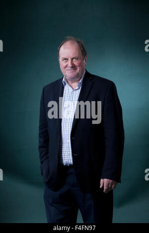 James "Jim" Naughtie radio die britische Moderatorin und Autorin, an das Edinburgh International Book Festival 2015.  Edinburgh, Schottland. 24. August 2015 Stockfoto