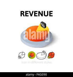 Umsatz-Symbol im anderen Stil Stock Vektor