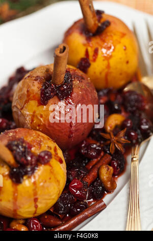 Gebackene Äpfel Stockfoto