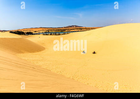 Schöne Sanddünen im Bau Trang Resort, Phan Thiet, Vietnam Stockfoto