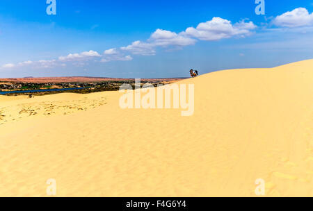 Schöne Sanddünen im Bau Trang Resort, Phan Thiet, Vietnam Stockfoto