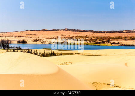 Schöne Sanddünen im Bau Trang Resort, Phan Thiet, Vietnam Stockfoto