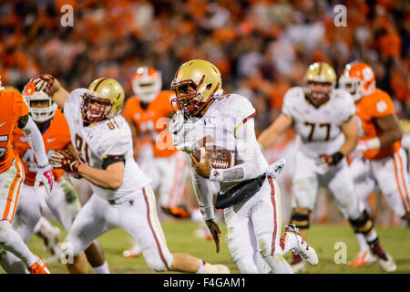 Boston College Eagles-quarterback Jeff Smith (5) während der NCAA Football-Spiel zwischen Boston College und Clemson im Death Valley in Clemson, SC. David Bräutigam/CSM Stockfoto