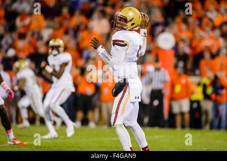 Boston College Eagles-quarterback Jeff Smith (5) während der NCAA Football-Spiel zwischen Boston College und Clemson im Death Valley in Clemson, SC. David Bräutigam/CSM Stockfoto