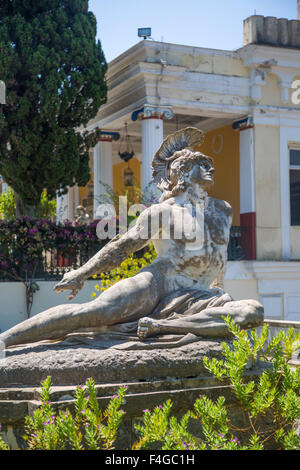 Statue von Achilleion auf Korfu, Griechenland Stockfoto