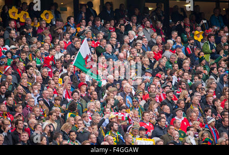 Twickenham Stadium, London, UK. 17. Oktober 2015. Südafrika besiegt Wales im ersten Quartal Endspiel 23-19. Stockfoto